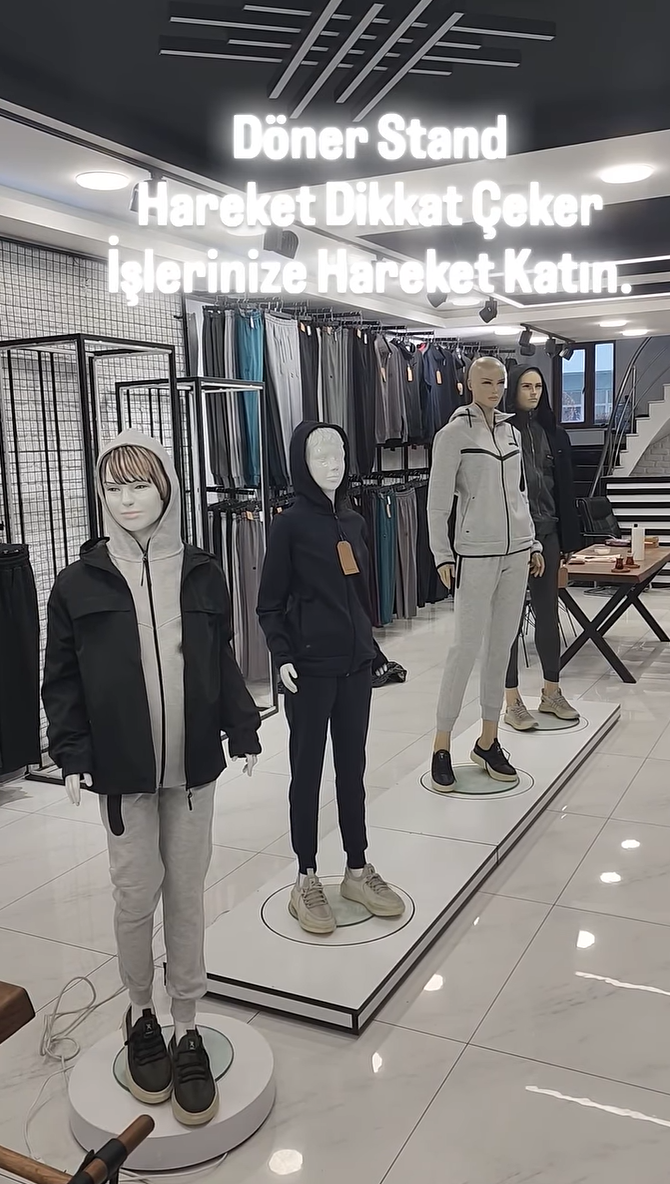 Cansız manken döner vitrin görseli 6